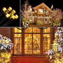 Solar Christmas Lights Outdoor, 98.4ft 300 LED Solar Fairy String Lights, 8 Modes Waterproof Christmas Lights for Garden, Patio, Bush, Home, Party, Wedding, Holiday, Tree Decorations (Warm White) by GreenHaven Gardens