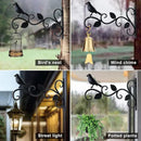 Hanging Plants Bracket 12" Bird Planter Outdoor Hooks Hangers for Flower Baskets Pot Bird Feeder Wind Chimes Lanterns Patio Garden Outdoor Indoor Metal Black, 2 Pack by GreenHaven Gardens