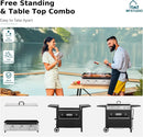 MFSTUDIO 27 Inch Flat Top Propane Gas Griddle Grill, Ceramic Coated Cast Iron Pan, Outdoor Flattop Grill with Lid for Cooking by GreenHaven Gardens