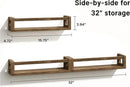 Upgraded Thick Floating Shelves - Multi-Use Wall-Mounted Bookshelves for Kids and Nursery, Ideal for Books, Toys, Spice Rack, Decor - Walnut Brown by CozyNest Decor