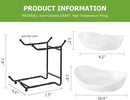 HBlife Fruit Bowl for Kitchen Counter - 2 Tier Ceramic Fruit Rack, Fruit Basket for Fresh Fruit&Veggies, Tiered Fruit Platter Serving Trays for Party