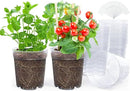 homenote Clear Nursery Pots for Plants,7 Inch Plant Pot for Planting Plastic Seedling with Drainage Holes Seed Starter Flower High Transparency with 20 Labels (15 Pack) by GreenHaven Gardens
