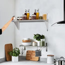 HARDURA Stainless Steel Shelf 18" x 24", 297lb Commercial Shelves Wall Mount Metal Shelving with Backsplash and Brackets for Kitchen, Restaurant, Laundry Room and Home by CozyNest Decor