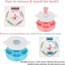 Kids' Rotating Snack Container Set – 2-Pack, Includes 1 Rotating Snack Container & 1 Round Sectioned Snack Box, BPA-Free, Dishwasher Safe, Perfect for Travel-Pink by TinyTreasures Baby Boutique