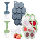 KingKam Baby Breastmilk Popsicle Molds & Baby Fruit Feeder (2 Pack), BPA Free Baby Food Teether Tray with Lids, Silicone Baby Food Teether Feeder, Teething Popsicle for Baby 4m+ by TinyTreasures Baby Boutique