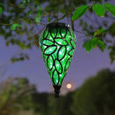 SUNNYPARK Outdoor Plastic Solar Hanging Lantern, 15 Cool White LEDs Twinkle Effect Tear-Shaped Hanging Lantern Decor Garden Decorative Solar Lights for Backyard, Patio and Lawn by CozyNest Decor