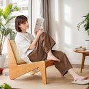 Rattan Chair 2Pcs, Mid Century Modern Accent Chair, Leisurely Reading Chair for Living Room（Wood） by CozyNest Decor