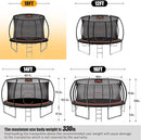 Trampoline for Kids, Heavy Duty Recreational Trampolines Toddler Trampoline with Enclosure Net Ladder Indoor Outdoor Trampoline CPC Approved by TinyTreasures Baby Boutique