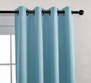 MIUCO Blackout Curtains Room Darkening Curtains Textured Grommet Panels for Living Room 2 Panels 52x84 Inch Long Sky Blue by TinyTreasures Baby Boutique
