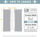 ChrisDowa Small Window Curtains 50 inches Long for Bedroom - Grommet Short Thermal Insulated Room Darkening Curtains for Kitchen (2 Panels, Cappuccino, 29 x 50 Inch) by CozyNest Decor