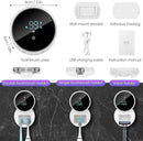 Toothbrush Holder and Cleaner for Bathroom,Minimalist Desktop and Wall Mounted Electric Toothbrush Razor Holder, Automatic Open Close Cover, Clean, Dry for Home Business Travel by CozyNest Decor