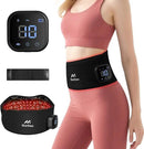 Morfone Red Light Therapy Belt, Cordless Infrared Light Therapy Pad for Body Heating Vibration Rechargeable Waist Wrap with Controller/Timer, 660nm&850nm, for Back Shoulder Muscle Pain Relief by CozyNest Decor