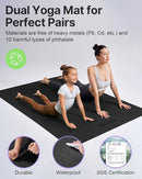 YOTTOY Large Yoga Mat (75 * 52 * 1/2inch),Extra Wide TPE Exercise Mat,Non-Slip Workout Mat for Pilates, Fitness, Barefoot, Home Gym Studio with Strap and Towel by TinyTreasures Baby Boutique