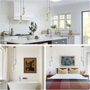 Brass Raindrop Pendant Lights Kitchen Island 2-Light, Cluster Gold Pendant Light Fixture for Bedroom, Dimmable Dining Room Light Fixture Hanging Pendant Lighting Ceiling Chandelier for Foyer by CozyNest Decor