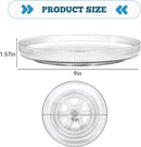 FreshKeeper Plastic Lazy Susan Organizer, Clear Pantry Shallow Lazy Susan Turntable for Cabinet and Kitchen 9’’ by CozyNest Decor