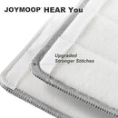 JOYMOOP Flat Mop Pads, Microfiber Mop Cleaning Pads, Washable Pads, Pads Replacement for JOYMOOP Flat Mop or Mop Bucket Set, Pack of 50 Refills 13inch - Grey and Stripe by CozyNest Decor