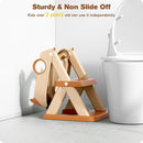 Potty Training Seat, Upgrade Toddler Toilet Seat for Kids Boys Girls, 2 in 1 Potty Training Toilet for Kids, Splash Guard Anti-Slip Pad Step Stool（Brown） by TinyTreasures Baby Boutique