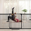 owlie Baby Gate Indoor 75-85 Inch, Extra Wide Safety Gate for Dogs Large Stairway Gate Adjustable Baby Gates Pressure Mount Wide Gate for Pet Stairway Doorway No Drilling Black (30.5'' Tall) by TinyTreasures Baby Boutique