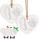 Baby Hand and Footprint Kit Keepsake - Quick-Dry Newborn Foot & Handprint Ornament Kit Boys, Girls, Personalized New Baby Gifts for New Parents, Cute Christmas & Keepsake Gifts (Duo Heart) by TinyTreasures Baby Boutique
