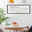 Holy Spirit You are Welcome Here Wall Decor 32"×12" Quote Bible Verse Religious Christian Scripture Wall Art Sign (Black) by CozyNest Decor