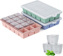 Silicone Ice Cube Tray 3 Pack, HANCELANT Ice Cube Mold, Ice Trays for Freezer with Lid for Whiskey, Baby Food, BPA Free, Easy Release by TinyTreasures Baby Boutique