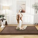 Baby Play Mat 1.2" Thick Memory Foam Nursery Rug Area Rug, 4’11” X 3’28” Yoga Mat Playmat Crawling Mat for Baby,Toddlers,Infants,Kids,Floor Mat Tatami Mat for Living Room with Non-Slip(Coffee) by CozyNest Decor