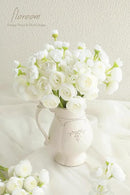 Floroom Ranunculus Artificial Flowers 18 Pcs Ivory Faux Silk Mini Ranunculus Bulk Fake Wedding Filler Flowers for DIY Bouquets, Centerpieces, Bridal Shower Decorations & Arrangements by CozyNest Decor