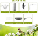 MIXXIDEA Bird Feeding Station Bird Feeder Pole with 5-Prong Base Hanging Hooks Water Bath Mesh Tray Wind-Resistant Water Bowl with Metal Snap Fastening for Outdoors to Attract Wild Birds by GreenHaven Gardens