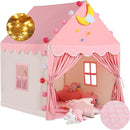 Wilwolfer Kid Tent with Mat, Star Lights - Kids Play Tents for Toddlers Kids Tents Indoor Playhouse - Princess Tent for Girls Toy House Gift (Pink with Cloth) by TinyTreasures Baby Boutique