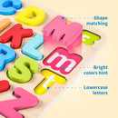 Aile Toddler Wooden Preschool Learning Alphabet Peg Puzzle Board Toys by TinyTreasures Baby Boutique