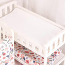 CaSaJa 4-Piece Crib Bedding Set for Boys and Girls, Nursery Baby Bedding Set Including Quilted Comforter with Fitted Crib Sheet and Changing Pad Covers, Reversible Quilt Design, Petals Flying by TinyTreasures Baby Boutique