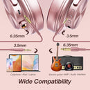 OneOdio A70 Bluetooth Over Ear Headphones, Wireless Headphones w/ 72H Playtime, Hi-Res, 3.5mm/6.35mm Wired Audio Jack for Studio Monitor & Mixing DJ Guitar AMP, Computer Laptop PC Tablet - Rose Gold by TinyTreasures Baby Boutique
