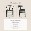 POLY & BARK Weave Chair Set of 2 in Pitch Black by CozyNest Decor