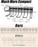 Heavy Duty Tool Organizer, 16" W x 7.48" H x 5.51" D, 4 Wall Mount Anchors, 3.95" Between Slots, Sturdy Steel Construction, Ideal for Power Tools (2 Pack)