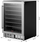 KoolMore 23.4” Inches Small Built-In Glass Door Refrigerator and Beverage Cooler for Soda Cans, 6 Wire Shelves, Adjustable Temperature Range [5.1 Cu. Ft.], 24" Inch (KM-BIR5C-GD) by CozyNest Decor
