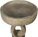 SKYFIRE 21.8”Birdbaths for The Garden Clearance -Concrete Modern Bird Bath for Outside, Yard Statue Decoration for Garden, Patio, Yard, Lawn -15.7”Dia X 21.8”H Contemporary Birdbath with Pedestal by GreenHaven Gardens
