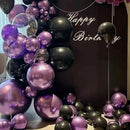 130pcs Metallic Purple Balloons Different Sizes 18" 12" 10" 5" Chrome Purple Latex Balloon Garland Arch Kit for Birthday Baby Shower Graduation Wedding Gender Reveal Party Decorations by CozyNest Decor