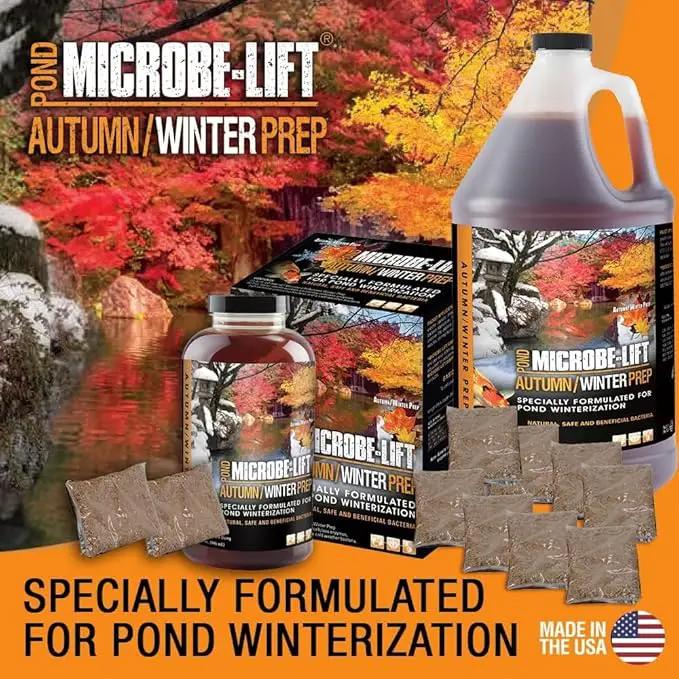 MICROBE-LIFT AUTPREPGK Autumn and Winter Prep Seasonal Conditioner for Ponds and Outdoor Water Gardens, 1 Gallon Liquid and 8 2-Ounce Packets, photo 2 of 5