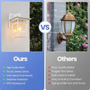 Outdoor Wall Lantern, Exterior Lighting Fixtures Wall Mount, 2 Pack White Outdoor Sconces with Seeded Glass, Exterior Porch/Patio Lights for House Front Door Garage by GreenHaven Gardens