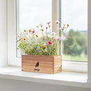 Wildflower Seed Mix Growing Kit - Includes Perennial & Annual Wild Flowers, Burlap Planters, Soil, Wooden Box, and Gardening Tools for Indoor Garden and Patio Planting by GreenHaven Gardens