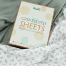 Crib Sheets 4 Pack for Baby Boys & Girls, Neutral Crib Sheet Fitted 52'' x 28'' for Standard Crib & Toddler Mattress, Ultra Soft Material Baby Sheet, Aqua Leaf by TinyTreasures Baby Boutique