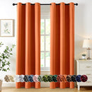 MIULEE Orange Blackout Curtains for Bedroom Living Room 84 Inches Long 2 Panels, Thermal Insulated Room Darkening Fall Drapes Solid Grommet Noise Reduction Light Blocking Window Treatments 40x84 Inch by TinyTreasures Baby Boutique