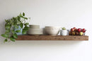 Urban Legacy Reclaimed Barn Beam Deep Shelves | Deep Shelves with Brackets Included, Set of 2 | (Natural Low Profile Bracket, 48" x 11" x 3") by CozyNest Decor