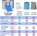 Nursing Clipboard Foldable Clipboard Medical: Edition Cheat Sheets Aluminum 3 Layers Foldable Clipboards Nursing Pocket Size Profile Clip Nurse Clipboards Notepad for Nurses Students and Doctors by TinyTreasures Baby Boutique
