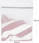 Lingerie Bags for Washing Delicates, Mesh Laundry Bags for Washing Machine. 2Pcs(20" x 24"). by TinyTreasures Baby Boutique