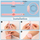 Kids Waterproof Airtag Bracelet Compatible with Apple AirTag, Hidden Silicon Protective Case for Air Tag GPS Tracker Holder, Adjustable Anti-Lost Watch Band for Toddler Child (Pink & Purple) by TinyTreasures Baby Boutique