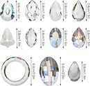 H&D 11pcs Clear Crystal Chandelier Lamp Lighting Drops Pendants Balls Prisms Hanging Glass Prisms Parts Suncatcher Home/House Decor by GreenHaven Gardens