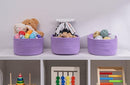 Baskets Bins for Shelf Storage Organizing/Cute Basket to Store and Organize Household Items/Woven Rope Basket for Living Room, Bedroom,Playroom,3 Packs Purple Basket by TinyTreasures Baby Boutique