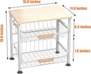3-Layer Kitchen Fruit Storage Basket Snack Rack, countertop Storage Rack, Stackable Storage Rack with Desktop, Pull-Out Hollow Metal Storage Basket with Handle, Kitchen Organizers & Storage by CozyNest Decor