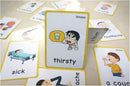 SANTSUN 14 Illness & Disease Expression English Flash Cards, Study Cards (4.72 x 3.54 Inch) with 1 Ring, Pocket Laminated Flashcards for Ages Pre-K & K by TinyTreasures Baby Boutique
